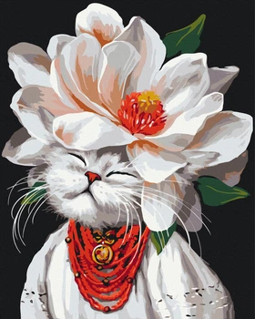 Картины по номерам 40×50 см. Кошечка, несущая весну ©Марианна Пащук Brushme BS54422