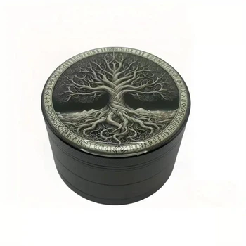 Гриндер для измельчения Black Leaf с металлическим корпусом, для табака, специй, перца, травы Silver