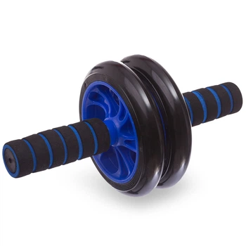 Колесо для пресса двойное ролик для пресса Zelart My Fit 1773 Black-Blue d-15см