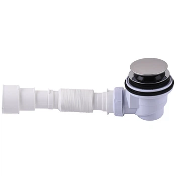 Сифон для душевого поддона Click-Clack с гибкой трубой 32/40/50 Н=65 мм Waterstal А-1765