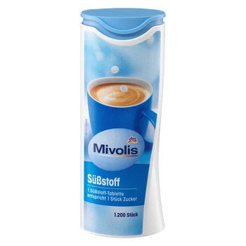 Замінник цукру, підсолоджувач Mivolis Süßstoff Tabletten на основі цикламату та сахарину 1200 таблеток, 72 г, від DM (Німеччина)