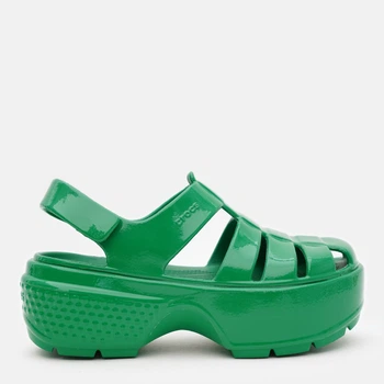 Женские сандалии Crocs Stomp Fisherman Hgh Shine Sndl GIv 210057-3WH 36-37 (M4/W6) 22 см Зеленые (196265681143)
