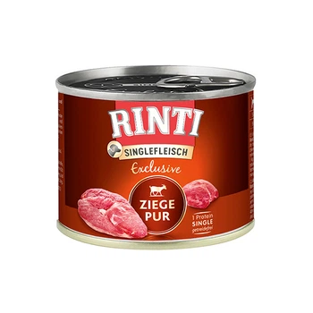 Беззерновой монопротеиновый влажный корм консервы для собак Rinti Singlefleisch Exclusive Ziege Pur коза - банка 185г (94036)