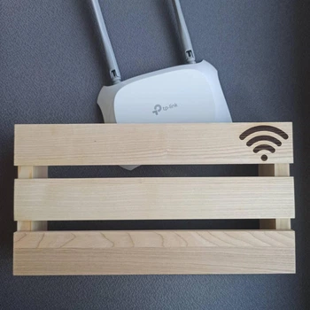 Полка для WI-FI роутера навесная с гравировкой PL012