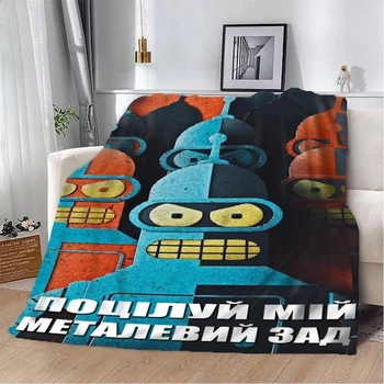 Плед 3D мотивационный "Поцілуй мій металевий зад" 12560 135х160 см