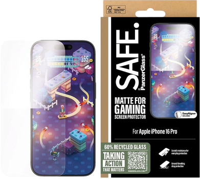 Захисне скло PanzerGlass Gaming Screen Protector для Apple iPhone 16 Pro Ultra-Wide Fit (5715685002939)