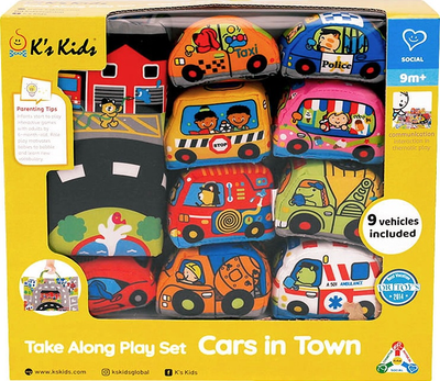 Килимок для гри K's Kids Cars in Town з м'якими автомобілями (489249310699)