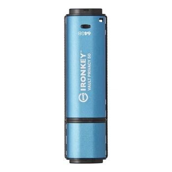 Флеш-накопичувач USB3.2 64GB Kingston IronKey Vault Privacy 50 Type-A Blue (IKVP50/64GB)