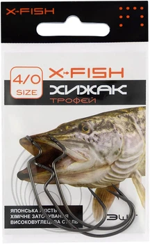Крючок X-Fish Хищник Трофей #4/0 (3шт/уп),1917.04.10