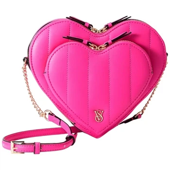 Сумка крос-боді Victoria's Secret Heart Crossbody Bag Pink Рожевий (26811448D)