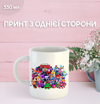 Кружка Бравл старс Brawl Stars с принтом керамическая чашка 330 мл Uk_1241