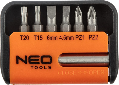 Zestaw końcówek wkrętakowych NEO Tools z uchwytem 7 szt 06-101 (5907558402339)