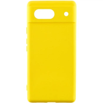 Чехол панель силиконовый Premium Soft-touch Silicone Case для Google Pixel 7a Желтый / Yellow
