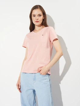 Футболка хлопковая женская Tommy Hilfiger 11663 L Пудра (smt2000000041964)