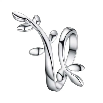 Женское кольцо в форме веточки с регулируемыми листьями tiffany стерлинговый серебристый