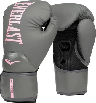 Боксерские перчатки Everlast ELITE 2 BOXING GLOVES серый, розовый Унисекс 10 унций