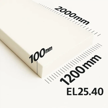 Поролон листовий меблевий ППУ EL 2540 товщина 100мм лист 1,2х2,0м (1200x2000мм)