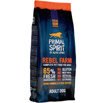 Primal Spirit Rebel Fram Hundefutter – 65% Fleisch, 1 Kg, Glutenfrei & Ohne Gentechnik