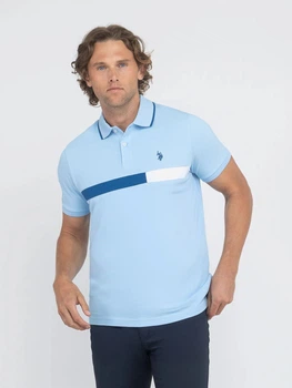 Поло длинное мужское U.S. Polo Assn 11D267-3O00A(Blue Oxford) XL Голубое (786660990232)
