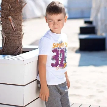 Футболка на хлопчика Bembi ФБ 342 см 134 біла