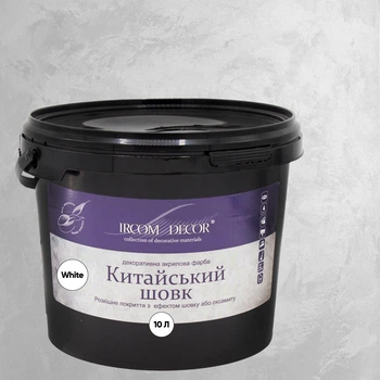 Декоративная краска Ircom Decor Китайский шелк White Белое Серебро 10 л