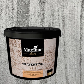 Штукатурка фасадная с эффектом натурального камня Maxima Decor Travertino 15 кг