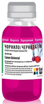 Краска для принтера чорнило ColorWay for Canon Universal 100g Magenta (CW-CW110M01) водорозчинне малинового кольору 100 мл