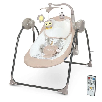 Крісло-гойдалка El Camino Teddy ME-1075-Beige-Animal світло-бежеве