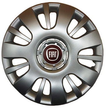 Автомобильные колпаки на колеса FIAT RED R15 №312 SJS серебристые комплект 4шт TR0053612