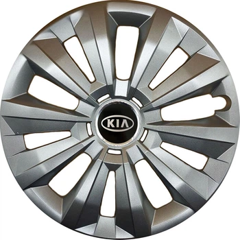 Автомобільні модельні ковпаки R15 Kia 346 4шт, SJS, сріблясті