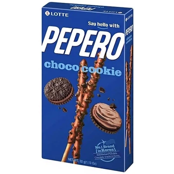 Соломка Lotte PEPERO у шоколадній глазурі з крихтами печива 32 г