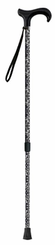 Трость Maniquick MQ540 Fiori Bianco e Nero- Manico Derbi Nero телескопическая