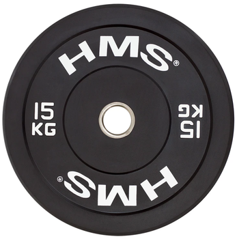 Talerz olimpijski HMS Bumper BBR15 15 kg Black (5907695520361)