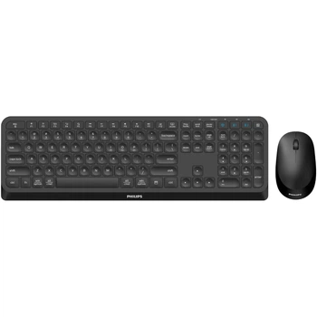 Комплекти PHILIPS Комплект бездротовий Philips 6407 (клавіатура + мишка) UA (SPT6407B/00) Чорний
