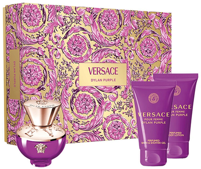 Набір для жінок Versace Dylan Purple Парфумована вода 50 мл + Лосьйон для тіла 50 мл + Гель для душу 50 мл (8011003893393)