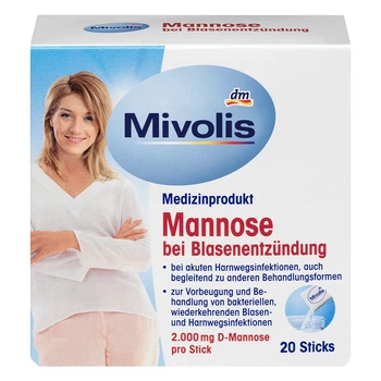 Манноза Порошок Mivolis 20 стиков, 40 г, от DM (Германия)
