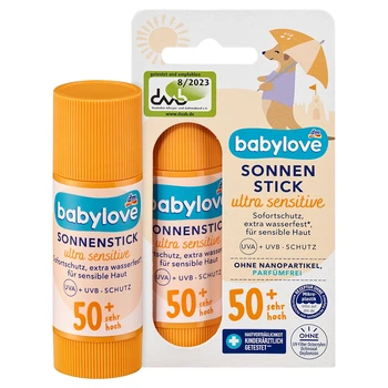 Детский Солнцезащитный крем-стик для чувствительной кожи SPF50+ Babylove Sonnenstick Sensitiv 20 мл от DM (Германия)