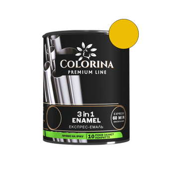 Эмаль-грунт 3в1 Colorina желтая (RAL 1021) 0,75 л