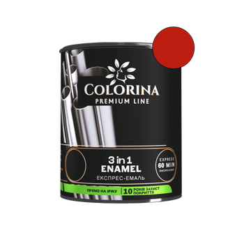 Эмаль-грунт 3в1 Colorina красная (RAL 3020) 0,75 л