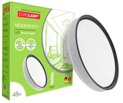 Світильник стельовий Eurolamp LED Modernity white 48W 3360Lm 3000-6500K з пультом керування