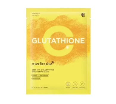 Тканевая маска с витамином C и глутатионом для сияния и осветления кожи Medicube Deep Vita C Glutatihione Brightening Mask, 27 мл