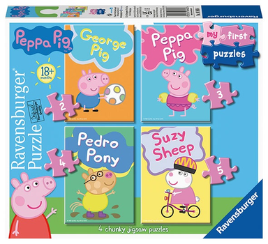 Puzzle Ravensburger Świnka Peppa Moje pierwsze puzzle 4 szt (4005556069606)