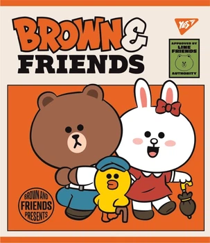 Набір зошитів YES Line Friends А5 12 аркушів у клітинку 10 шт (766795)