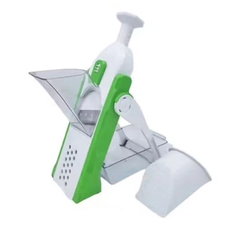Універсальна овочерізка для овочів, фруктів із контейнером TS Kitchen Mandoline safe slice Зелена mandoline-g