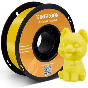 Филамент (пластик для 3D принтера) Kingroon PLA NPLA005-ZX 1,75мм 1 кг Yellow