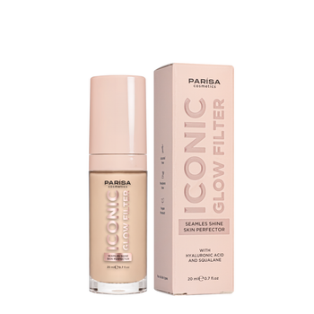 Тональна основа для обличчя Parisa Cosmetics з ефектом сяйва шкіри 20 мл , 602 Icy fair Світло-бежева