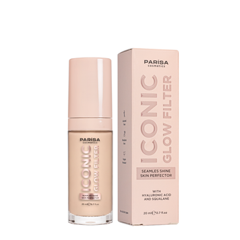 Тональна основа для обличчя Parisa Cosmetics з ефектом сяйва шкіри 20 мл , 603 Peachy fair Світлий персиковий