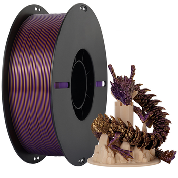 Филамент пластик для 3D-принтера PLA Dual-Silk HC188 для Kingroon 1.75 мм 1 кг Golden-Purple золото-фиолетовый (JDT-0851439)