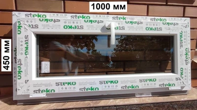 Окно-Steko 1000 х 450 мм 2-стекла/аргон