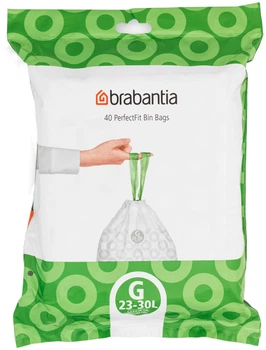 Пакети для сміття Brabantia PerfectFit 23–30 л 40 шт Білі (375668_MIRS)